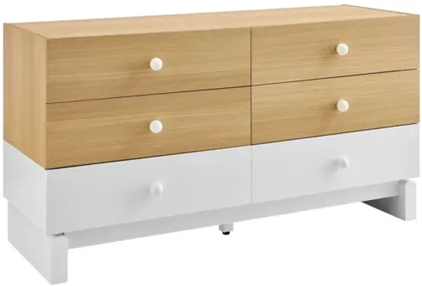 Nolia 6-Drawer Color Block Dresser by Modway
