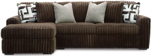 Midnight-Madness Chocolate 2-Piece Left Arm Facing Sectional Sofa