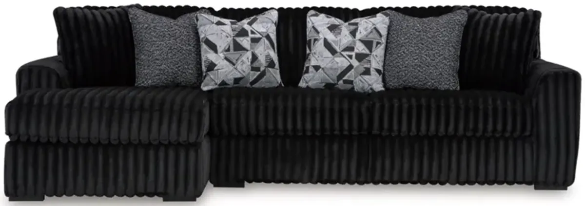 Midnight-Madness Onyx 2-Piece Left Arm Facing Sectional Sofa