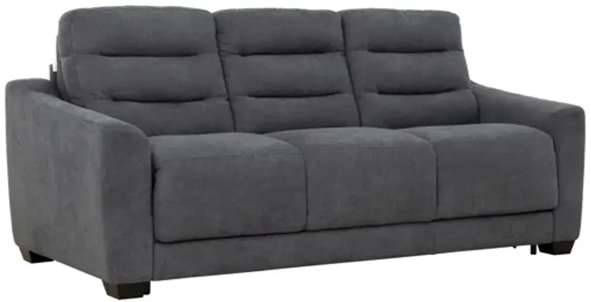 Stearns & Foster® Luca 83" Queen Sofa Bed with 8" Hybrid Mattress - Dark Grey