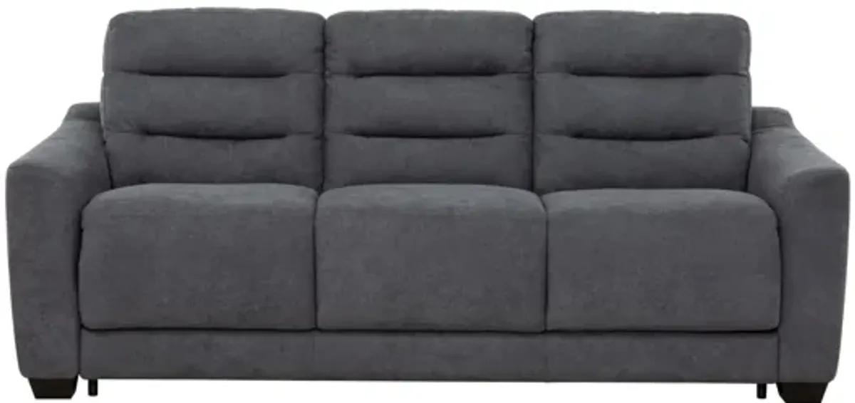 Stearns & Foster® Luca 83" Queen Sofa Bed with 8" Hybrid Mattress - Dark Grey