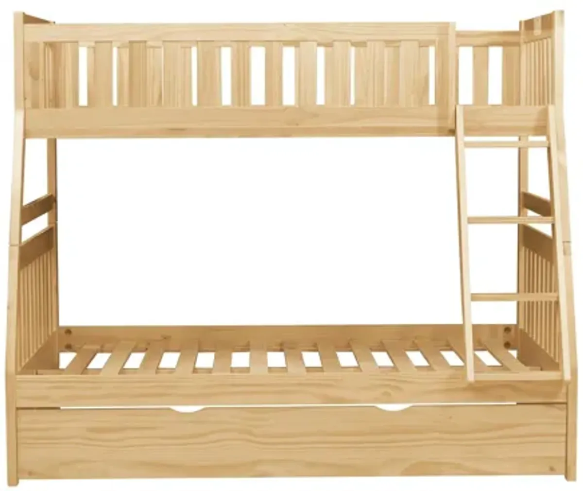 Bartly Natural Pine Twin/Full Bunk Bed with Trundle and Chest