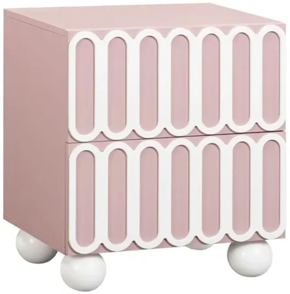 Tori Motif Mauve Nightstand