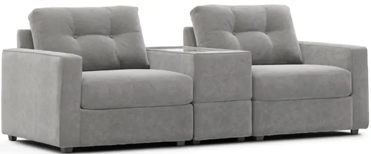 ModularOne Granite Power Reclining Loveseat with E-Console