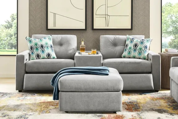 ModularOne Granite Power Reclining Loveseat with E-Console