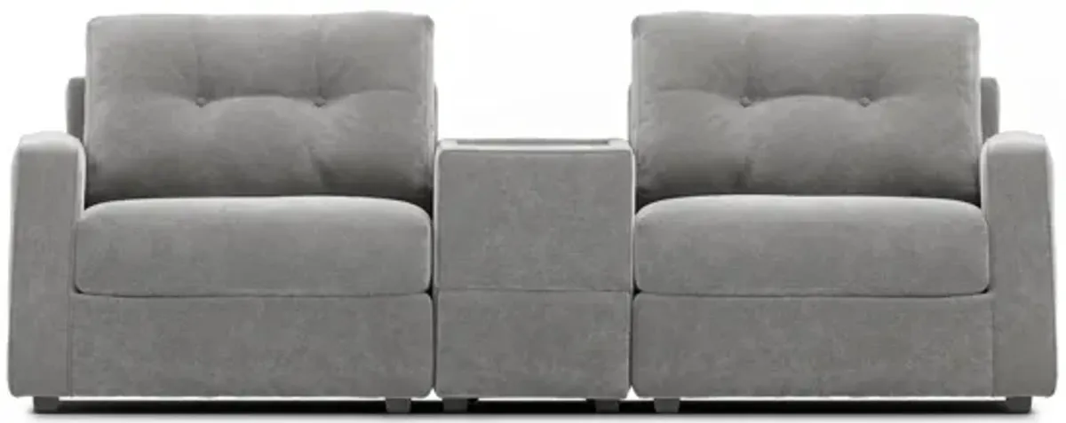ModularOne Granite Power Reclining Loveseat with E-Console