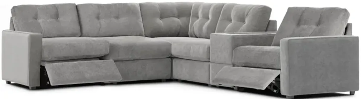 ModularOne Granite 6-Piece Power Reclining Sectional with One E-Console
