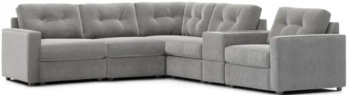 ModularOne Granite 6-Piece Power Reclining Sectional with One E-Console