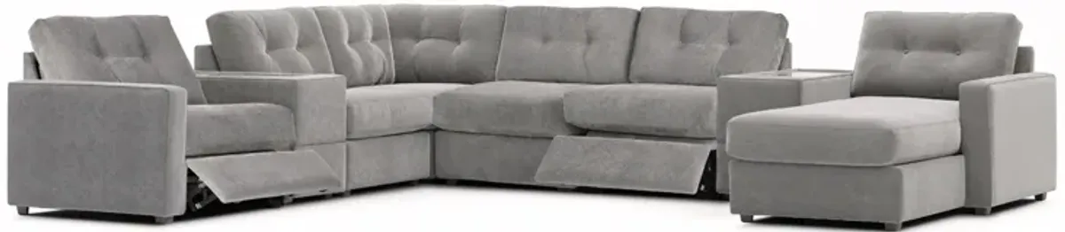 ModularOne Granite 8-Piece Power Reclining Sectional with Right Arm Facing Chaise