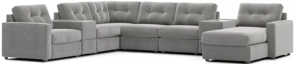 ModularOne Granite 8-Piece Power Reclining Sectional with Right Arm Facing Chaise