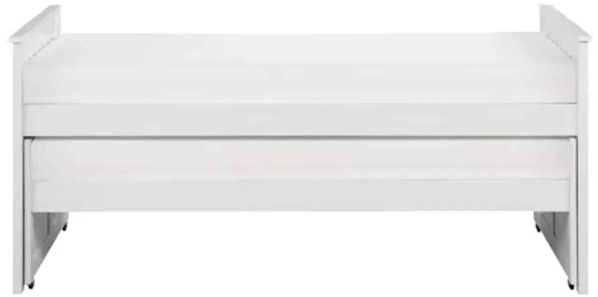 Galen White Trundle Twin/Twin Bed