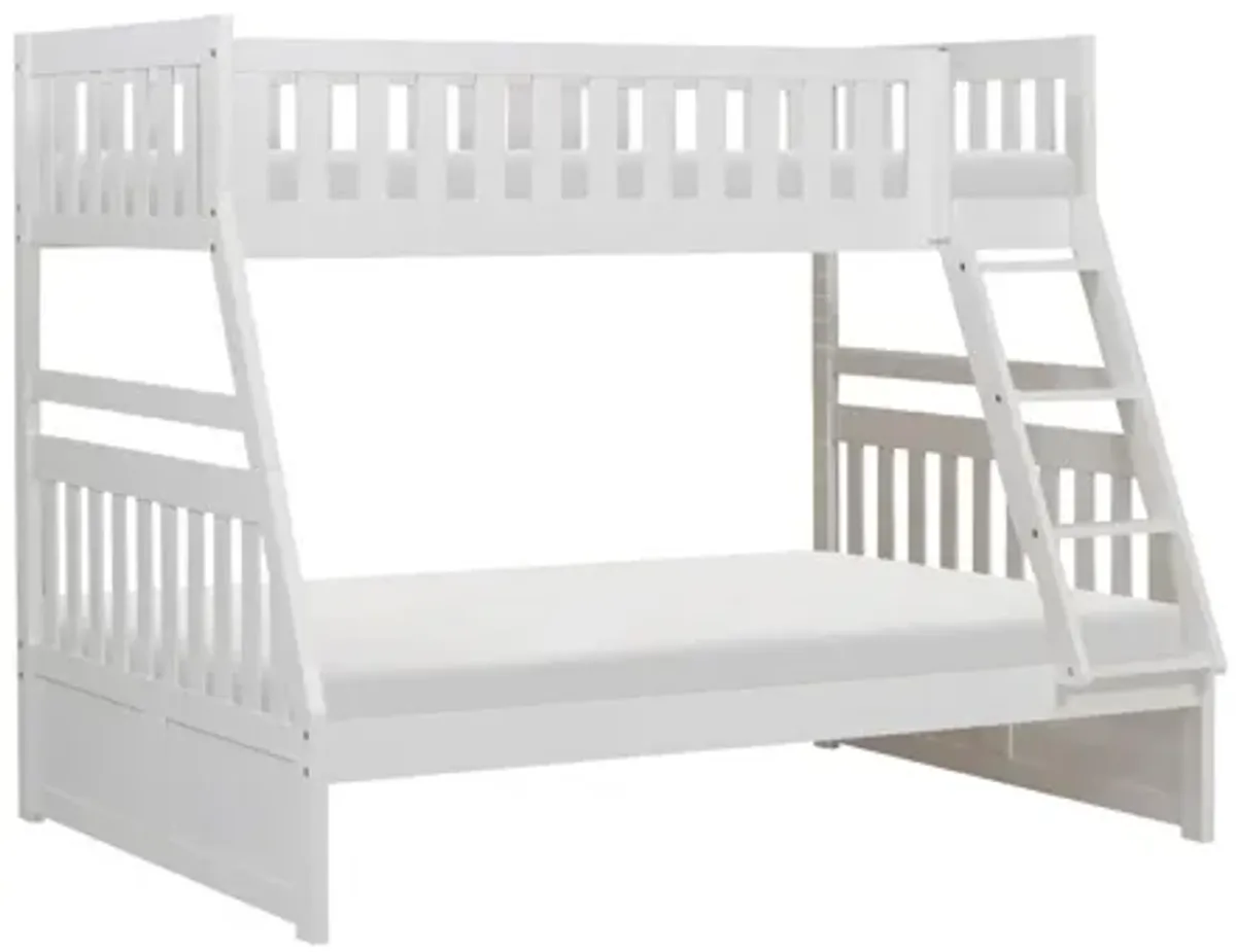 Galen White Twin/Full Bunk Bed