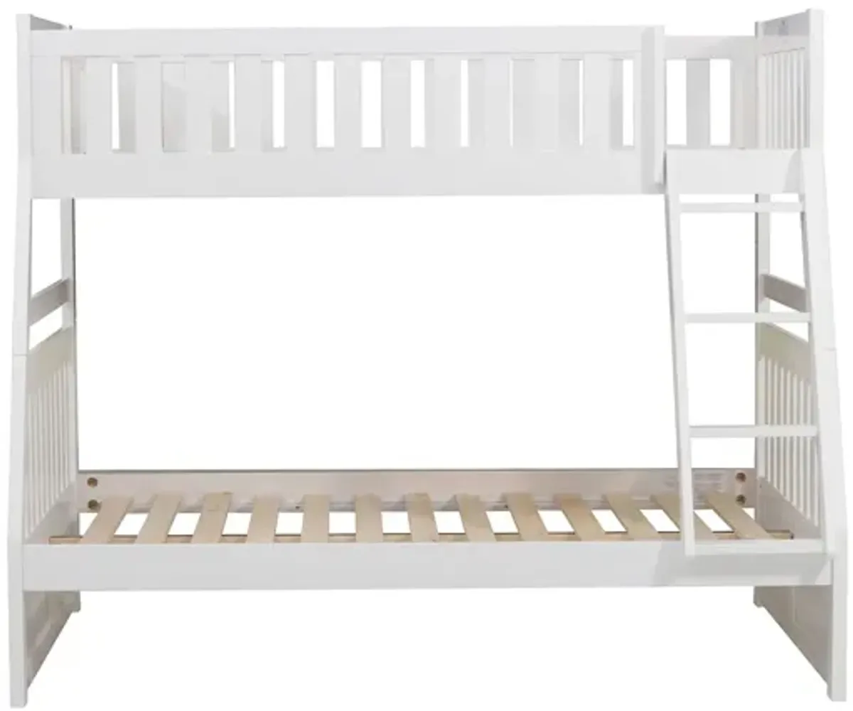 Galen White Twin/Full Bunk Bed