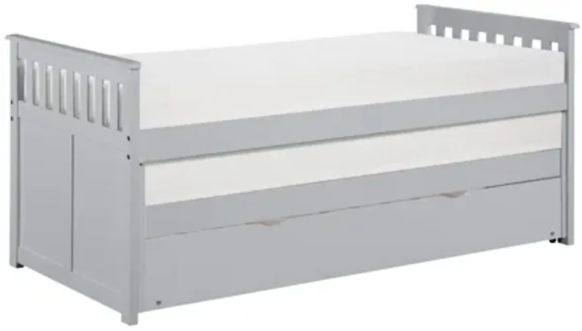 Orion Gray Twin/Twin/Twin Trundle Bed