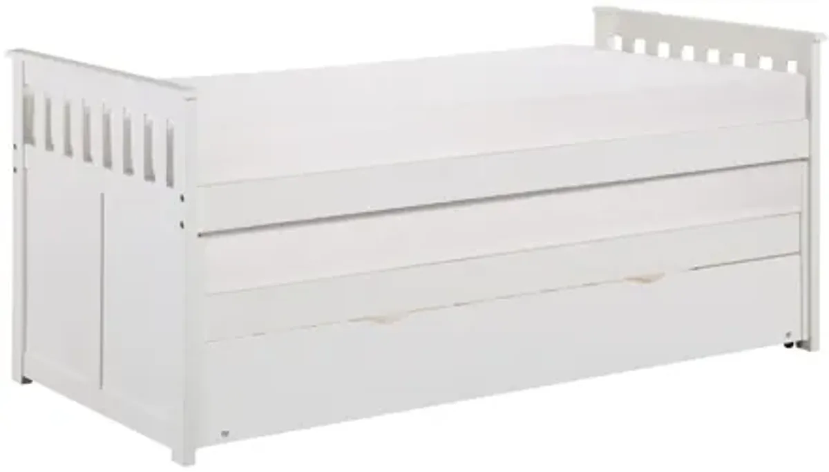 Galen White Trundle Twin/Twin/Twin Bed Set