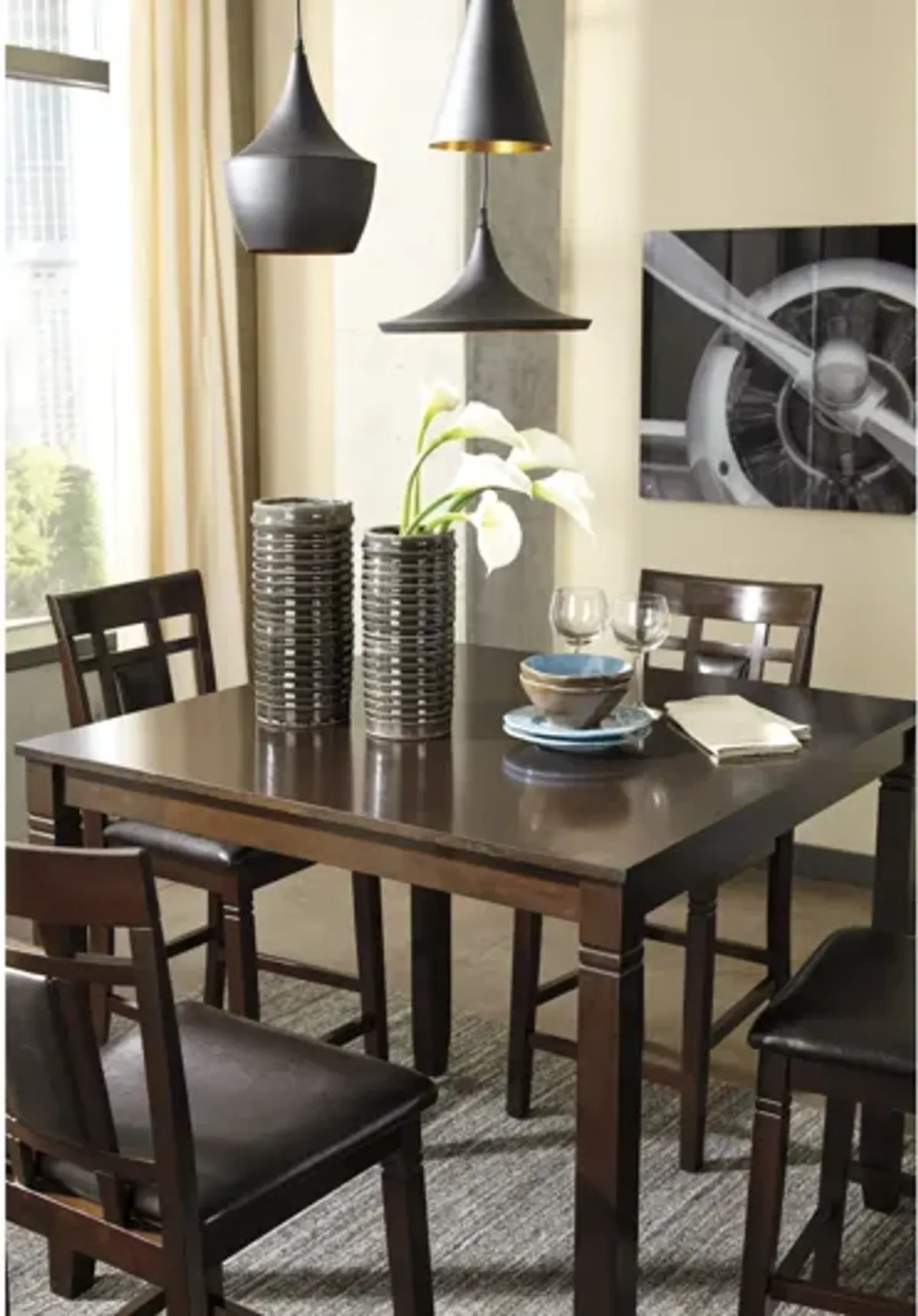 Bennox Counter Height 5-Piece Dining Set