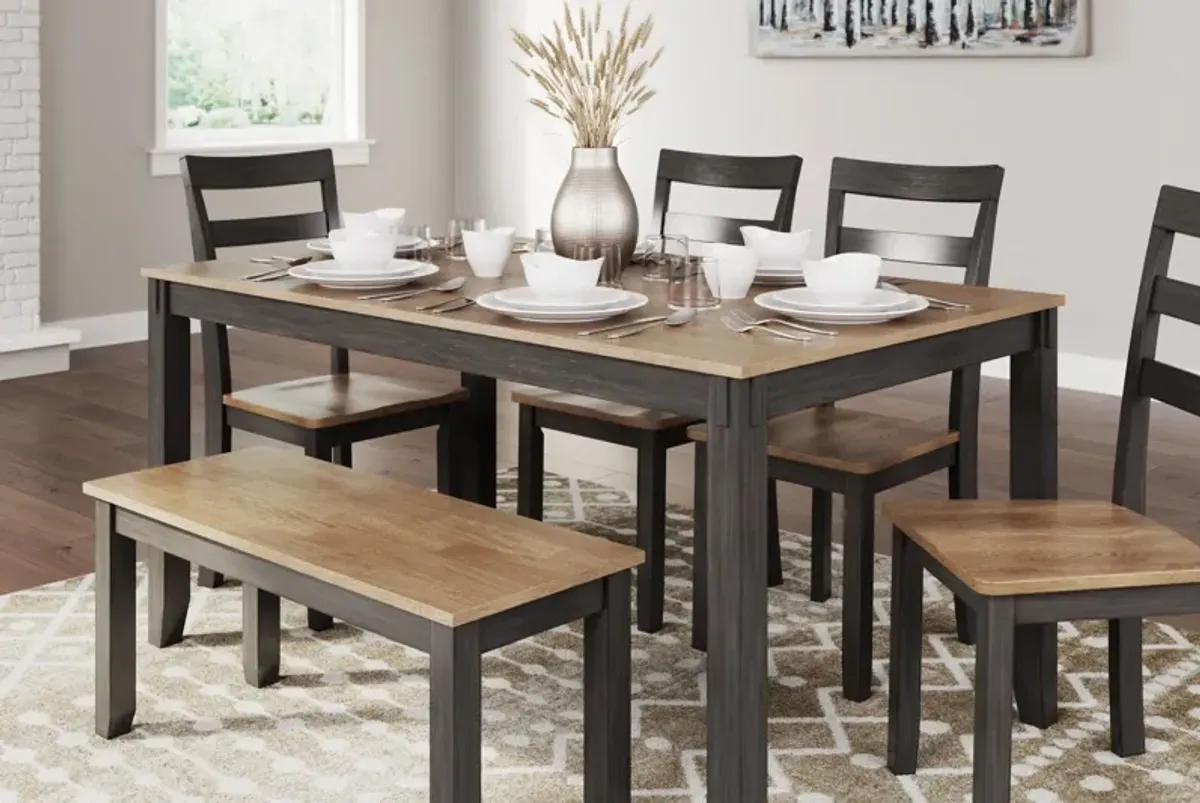 Gesthaven Brown 6-Piece Dining Set