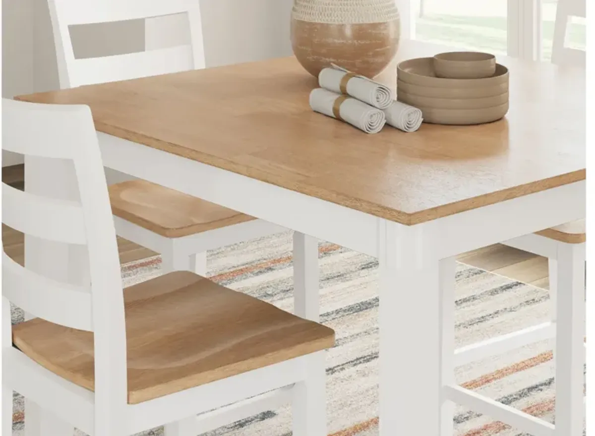 Gesthaven White Counter Height 5-Piece Dining Set