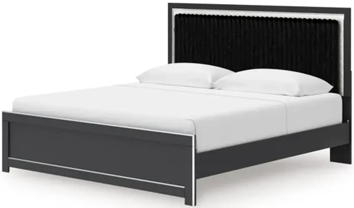 Zuraleus King Upholstered Platform Bed - Black