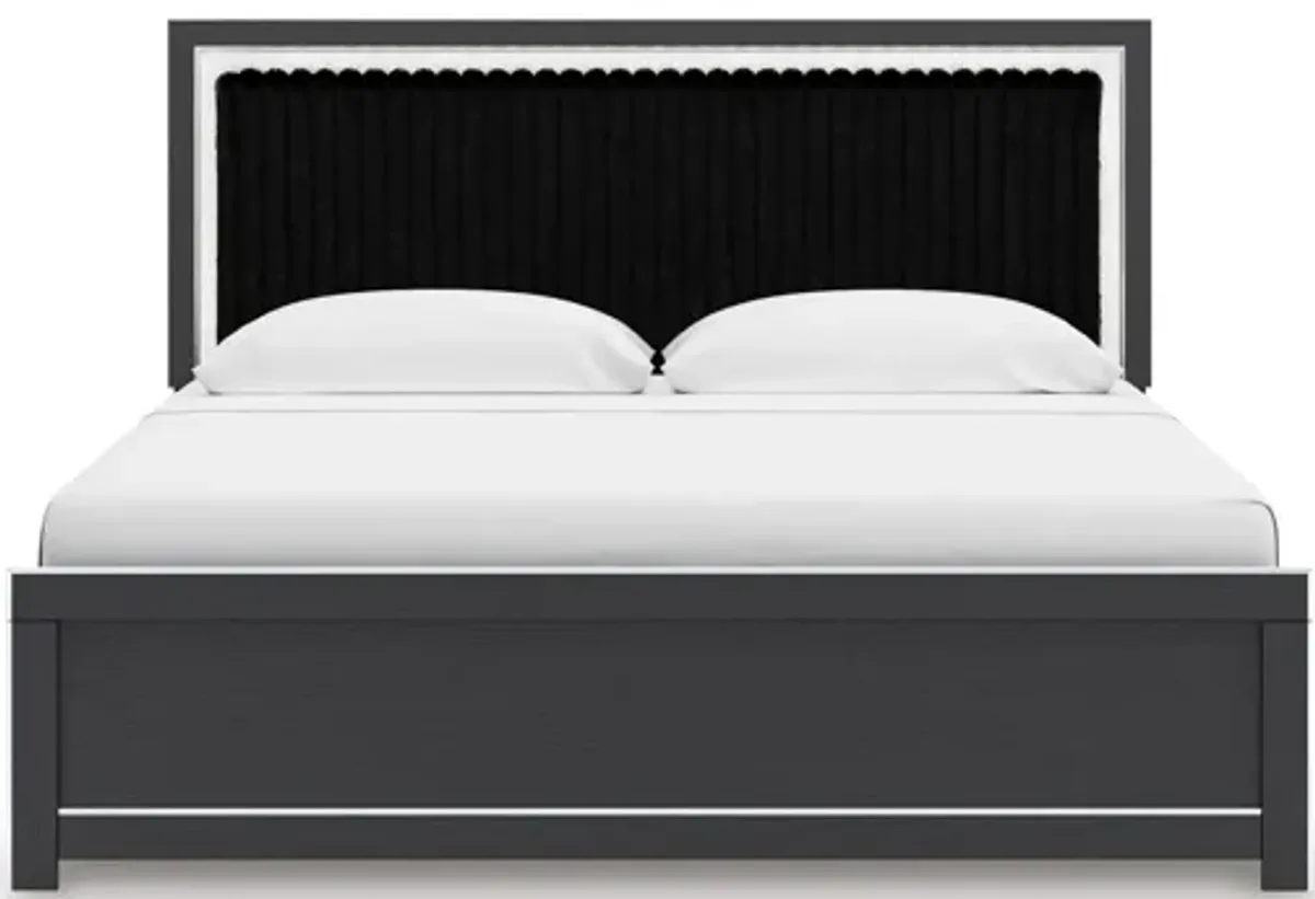 Zuraleus King Upholstered Platform Bed - Black