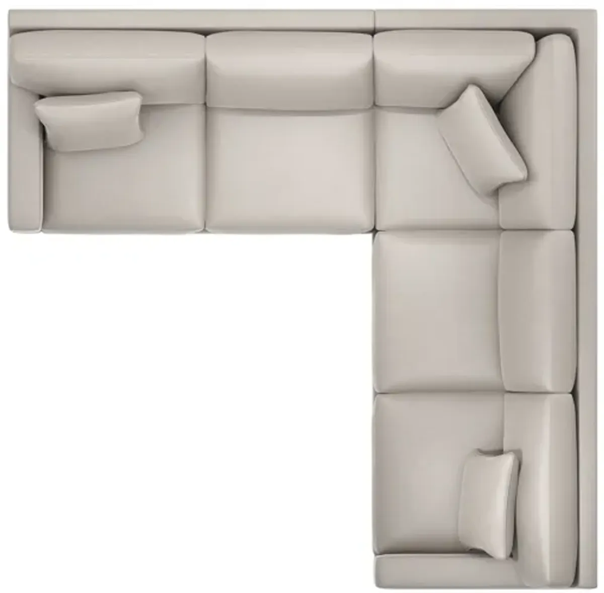 Harmonie Beige 2-Piece Sectional with Left Arm Facing Loveseat