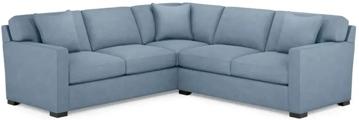 Harmonie Blue 2-Piece Sectional with Right Arm Facing Loveseat