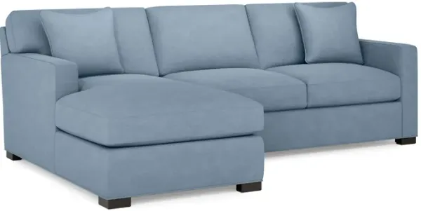 Harmonie Blue 2-Piece Sectional with Left Arm Facing Chaise