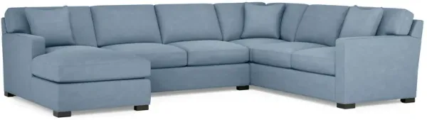 Harmonie Blue 3-Piece Sectional with Left Arm Facing Chaise