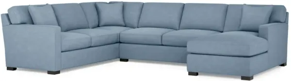 Harmonie Blue 3-Piece Sectional with Right Arm Facing Chaise