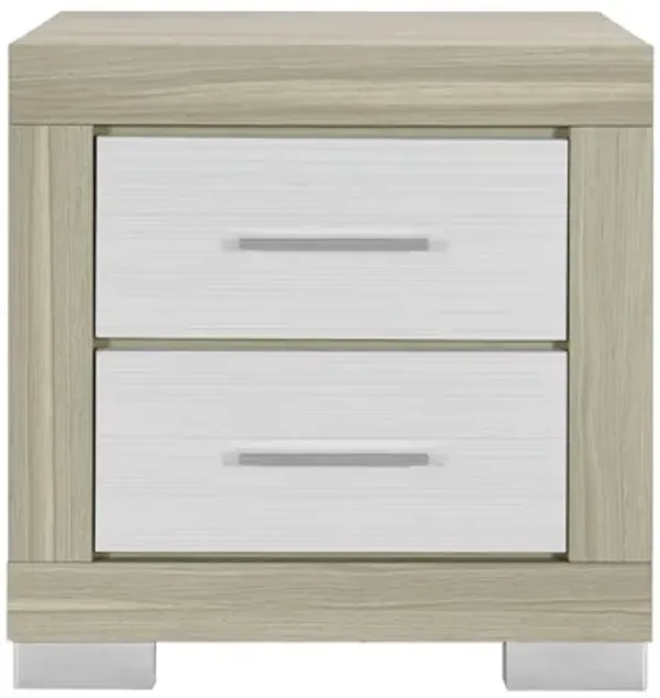 Emma Natural/White Nightstand