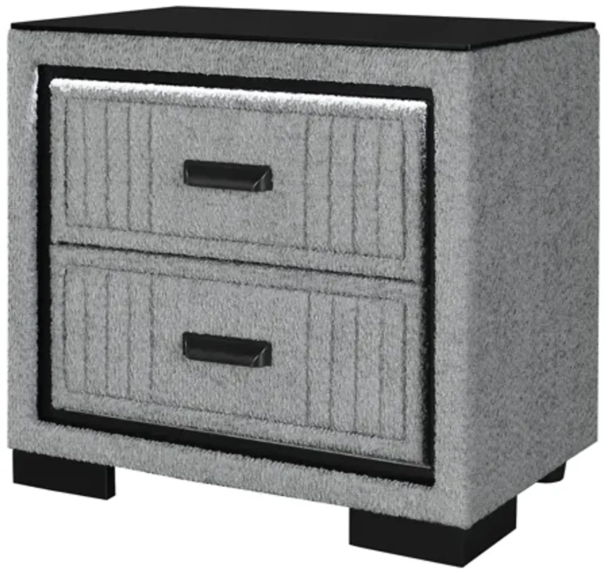 Isabella Grey Nightstand With LED