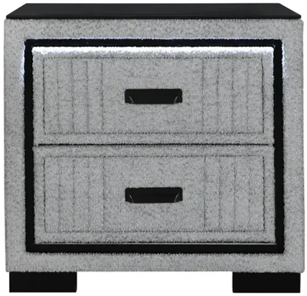 Isabella Grey Nightstand With LED