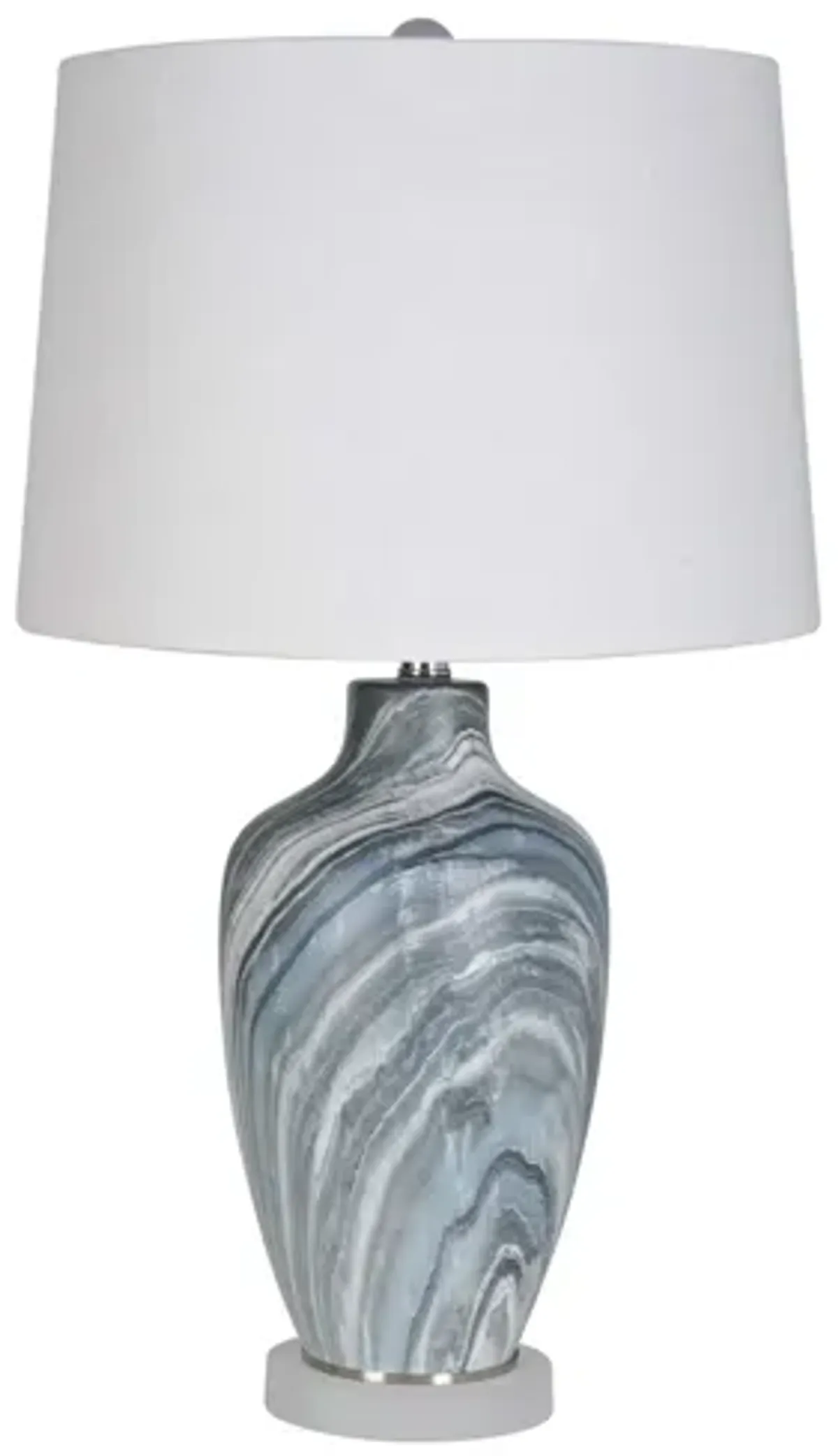 27.5" Blue Polyresin Table Lamp