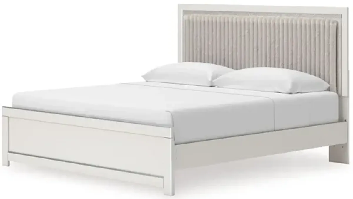 Zuraleus King Upholstered Panel Platform Bed