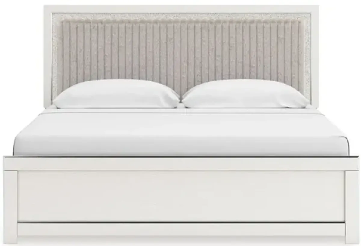 Zuraleus King Upholstered Panel Platform Bed