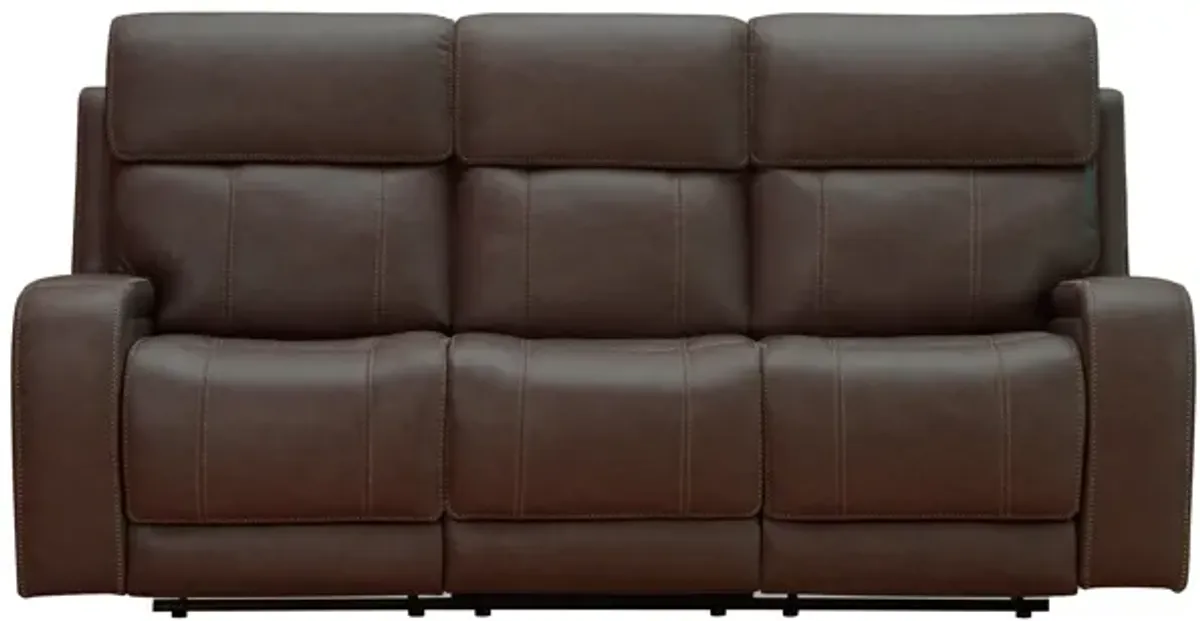 Newport Walnut Dual Power Sofa