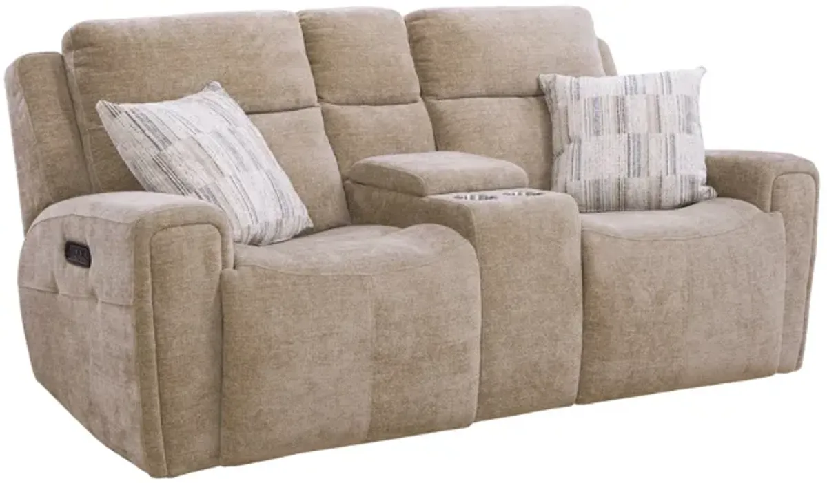 Mirmar Sand Dual Power Loveseat