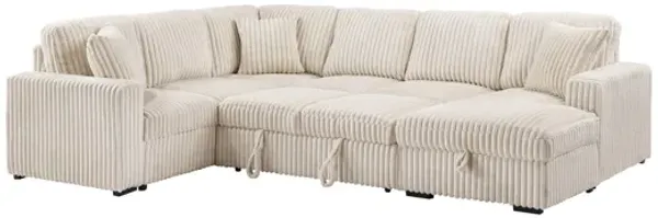 Devonshire Camel Sleeper Sectional Sofa