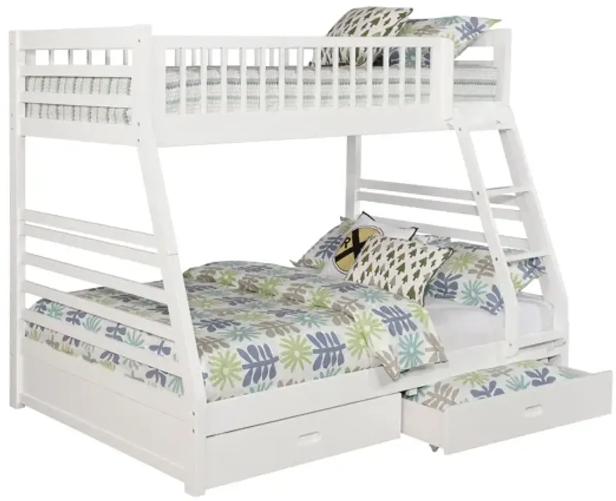 Ashton Twin / Full Bunk Bed - White