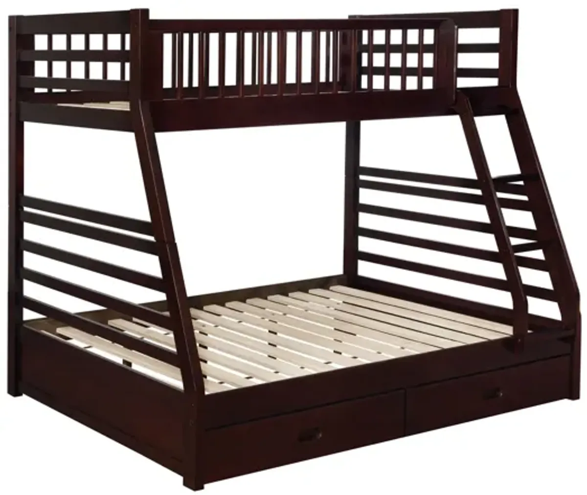 Ashton Twin / Full Bunk Bed - Cappuccino