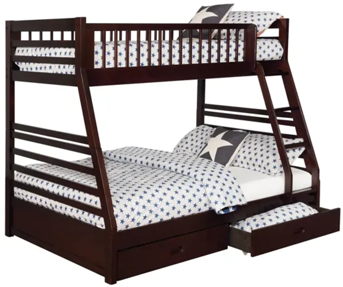 Ashton Twin / Full Bunk Bed - Cappuccino