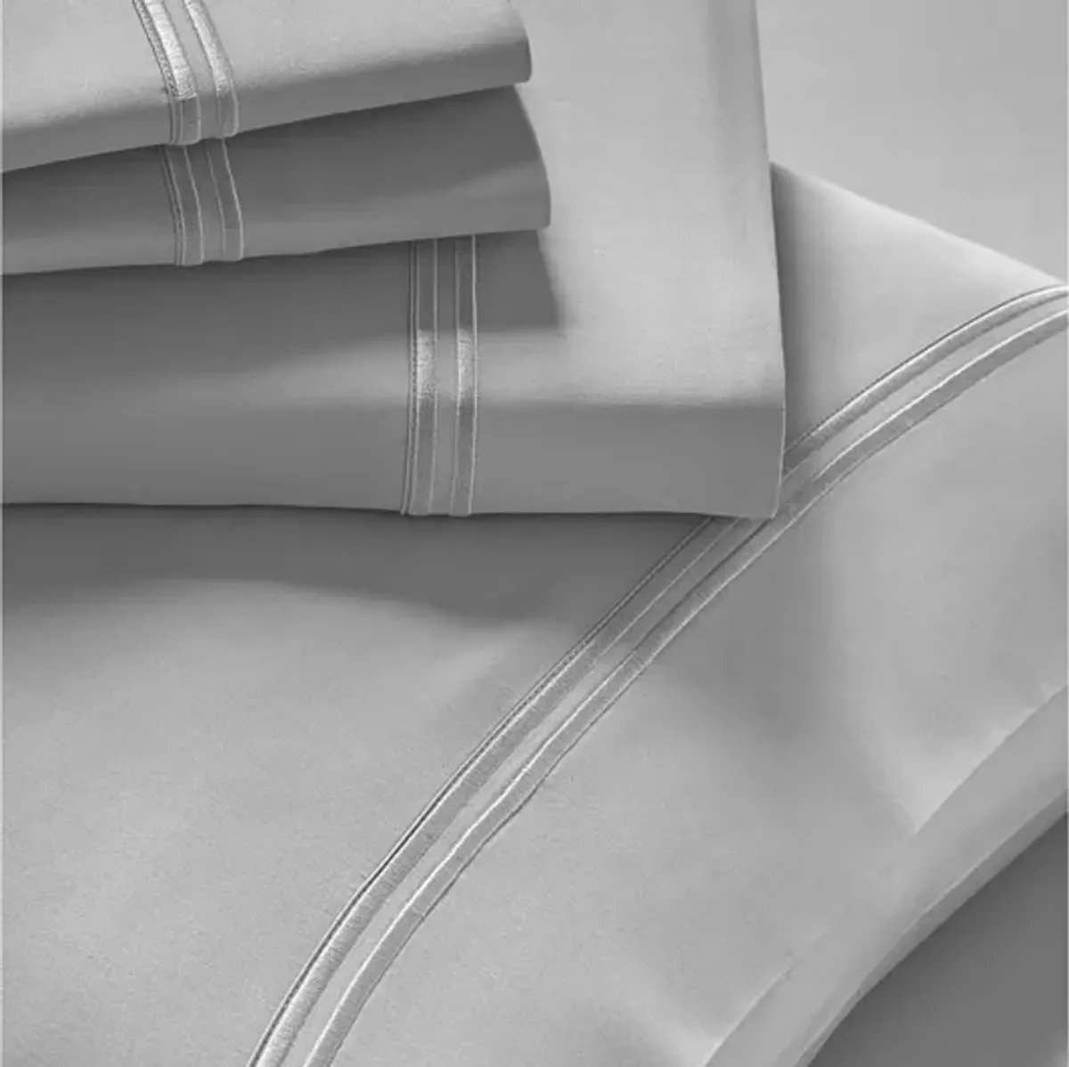 Premium Refreshing Tencel™ Lyocell Split Head King Sheet Set - Dove Gray