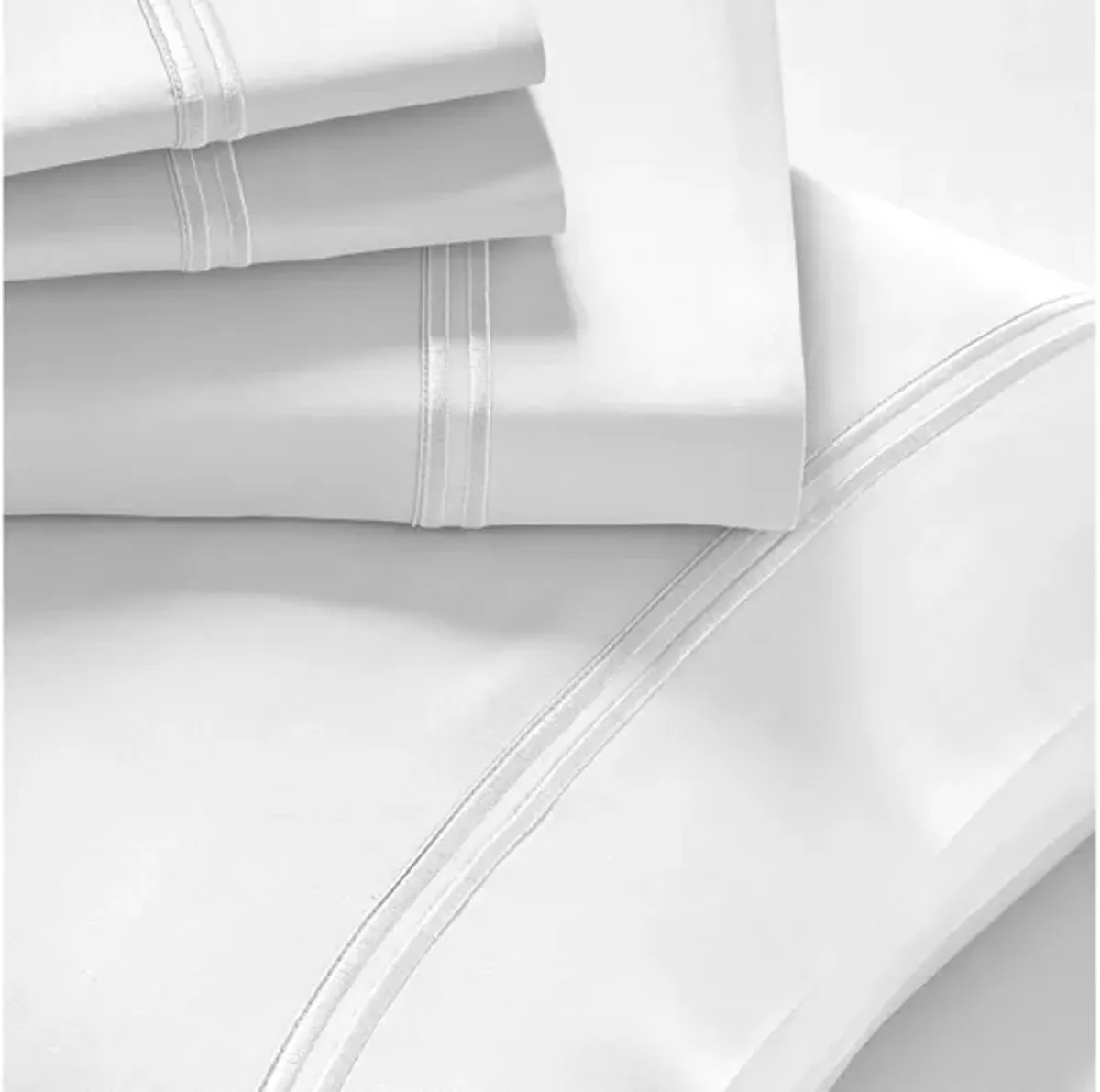 Premium Refreshing Tencel™ Lyocell Split Head King Sheet Set - White