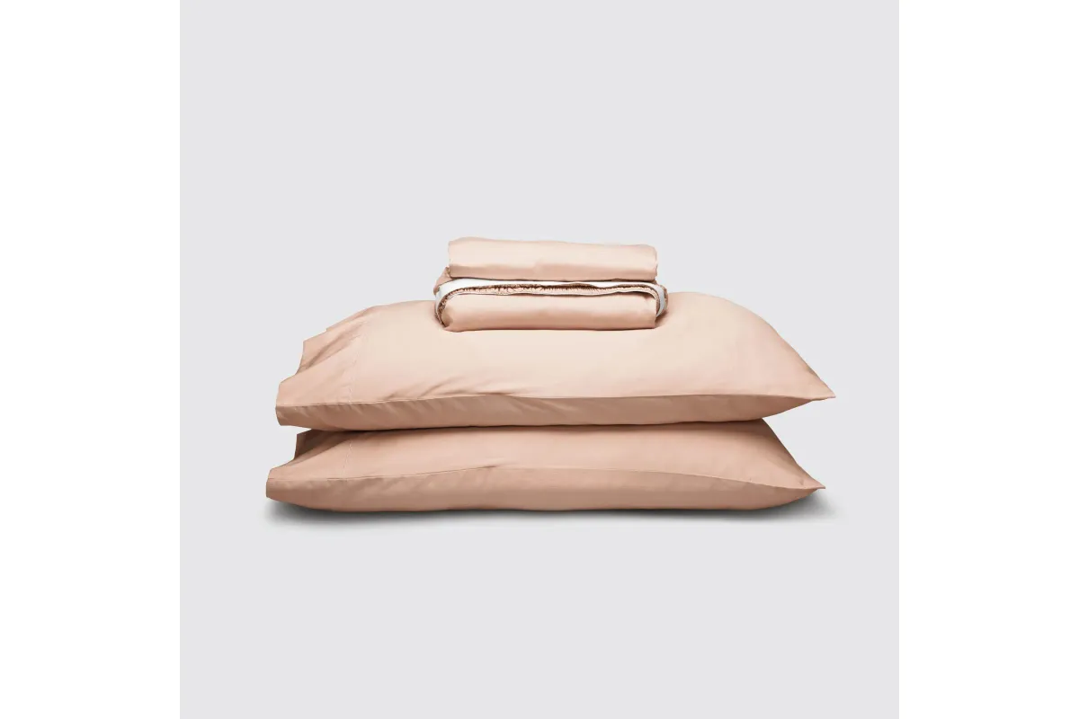 Weightless Cotton California King Sheet Set - Blush Pink