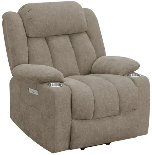 Houston Upholstered Power Lift Recliner Chair - Camel