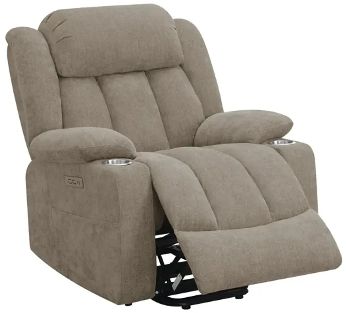 Houston Upholstered Power Lift Recliner Chair - Camel