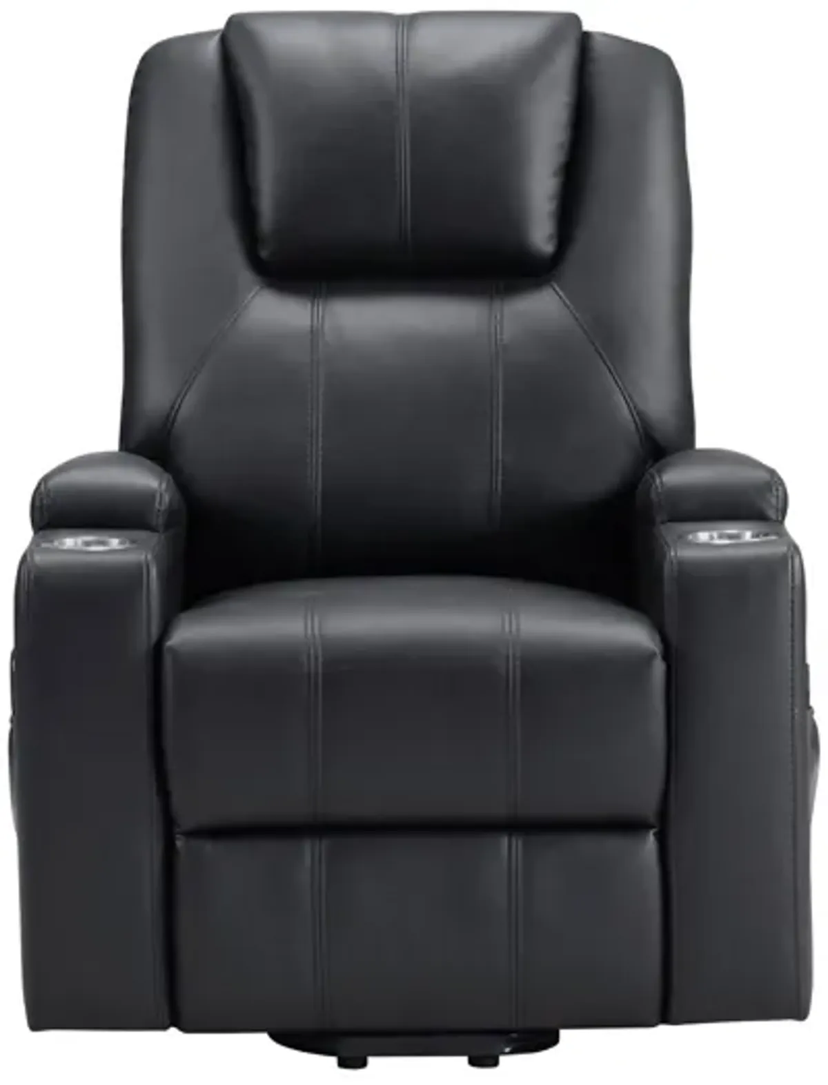 Armstrong Upholstered Power Lift Massage Recliner - Black