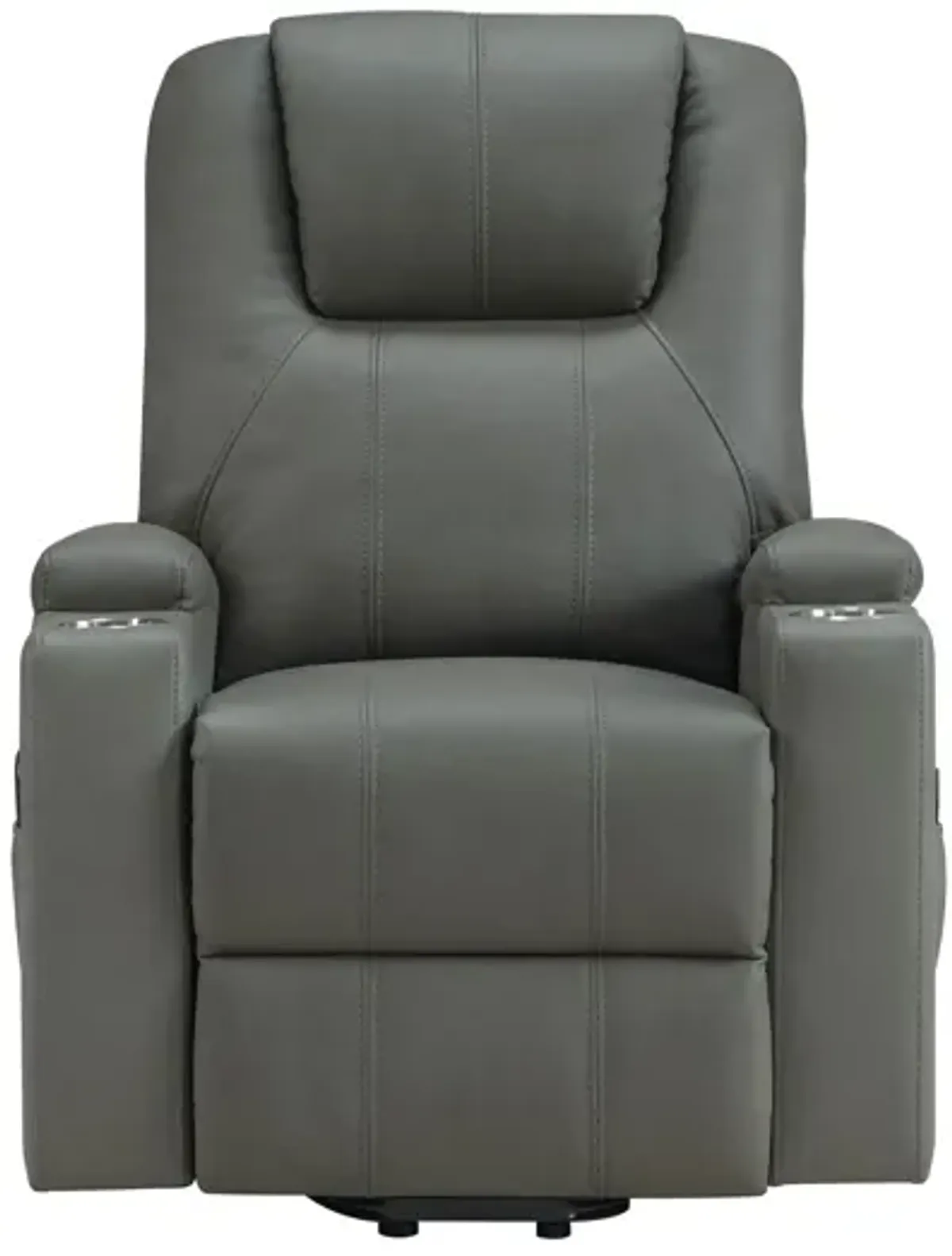 Armstrong Upholstered Power Lift Massage Recliner - Grey