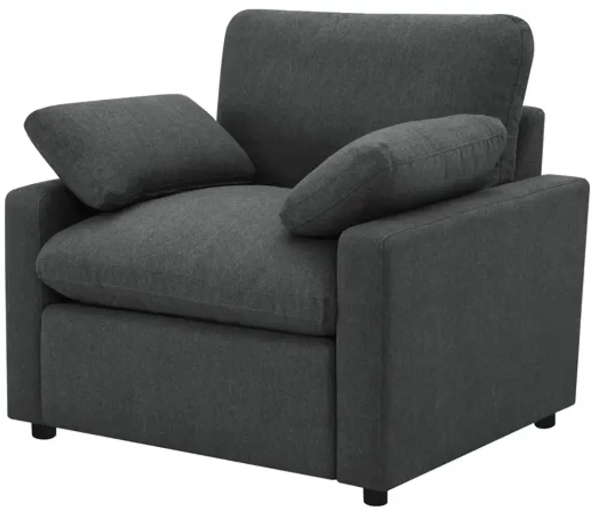 Collins Upholstered Power Recliner Chair - Charcoal Grey