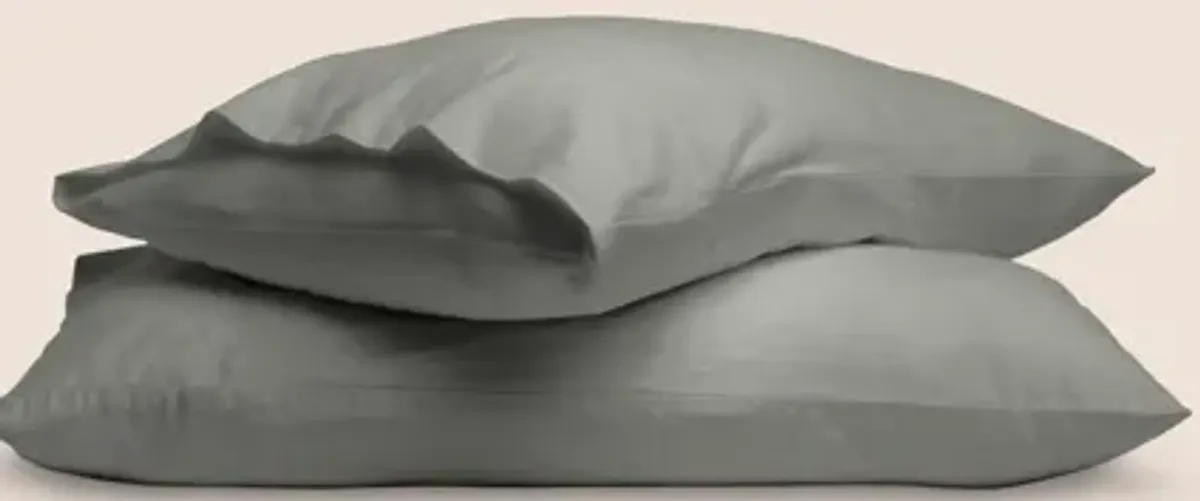 Dr. Weil Blended Linen Split Head Queen Sheets - Stone Gray
